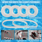 GVCVHVCV 9985006-r2 Track and Climbing Rings 6101611-r4 Replacement Parts Compatible with Maytronics Dolphin Nautilus cc Plus Robotic Pool Robot (6 Pack)