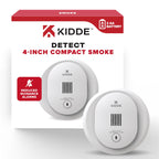 Kidde Smoke Detector, 4-Inch Compact, AA Battery Powered