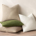 MIULEE Set of 2 Olive Green Throw Pillow Covers 18x18 Inch Decorative Couch Pillow Covers Textured Boucle Accent Solid Christmas Pillow Cases Soft for Cushion Chair Sofa Bedroom Livingroom Home Decor