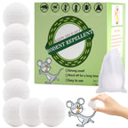 Moth Balls Rodent Repellent Mouse Repellent Outdoor Moth Balls for Rodents Outdoor Mice Repellent Moth Balls Peppermint Oil to Repel Mice and Rats, Mouse Repellant Rat Deterrent 8 Packs (White)