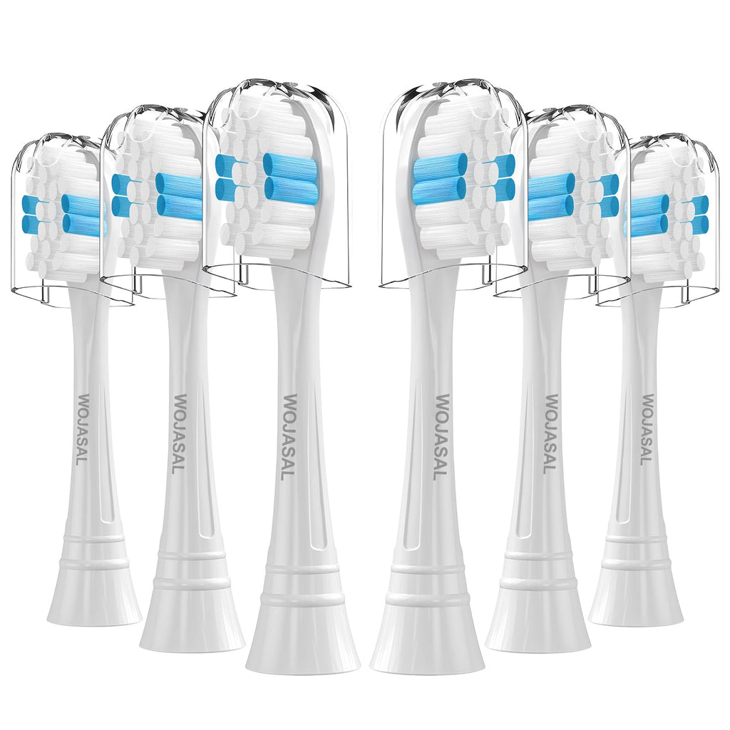 Replacement Brush Heads Compatible with Philips SoniCare Electric Toothbrushes Handle, for Superior Whitening, for Snap-on System, Pack of 6, White…