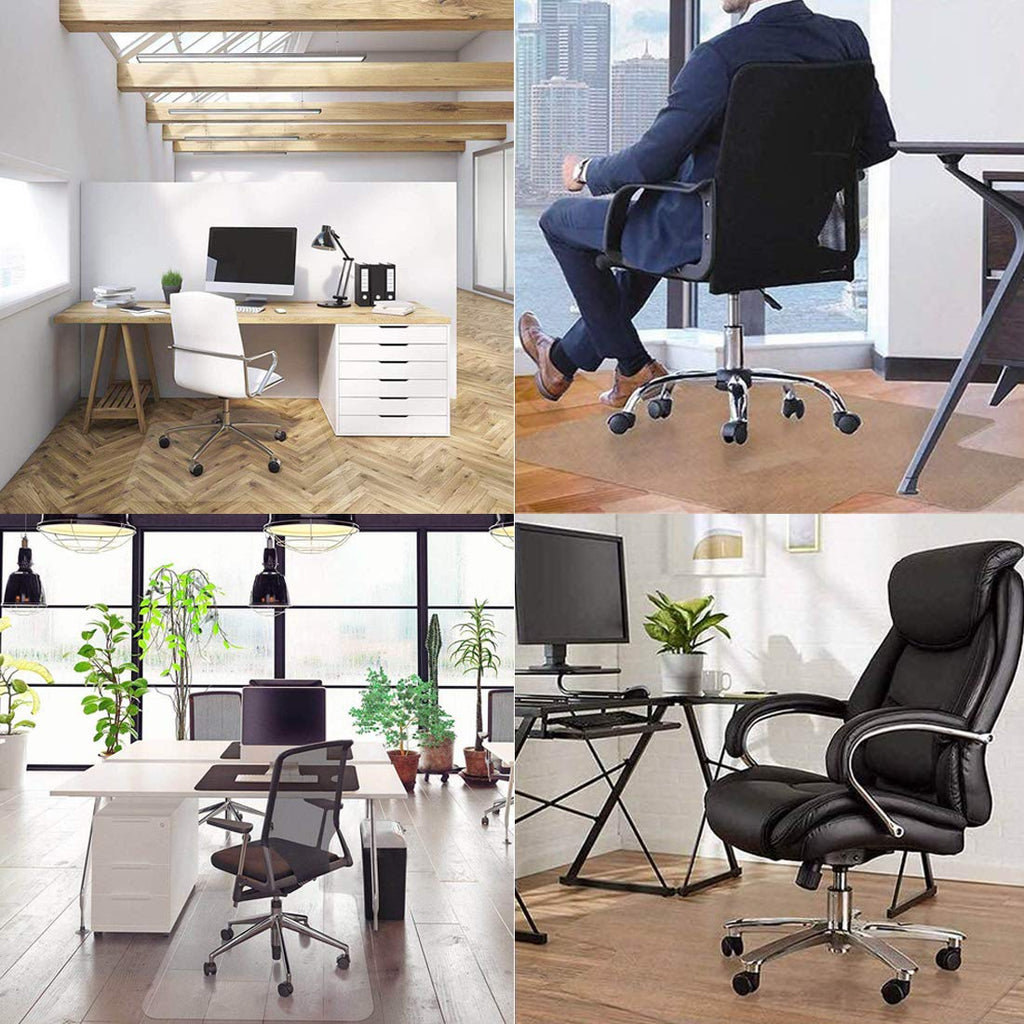Office Chair Mat for Hard Wood Floors, Clear Floor Mat for Rolling Chairs, Heavy Duty Wood/Tile Floor Protectors for Home Office, Anti-Slip, Easy to Clean（47"x35"with Lip）
