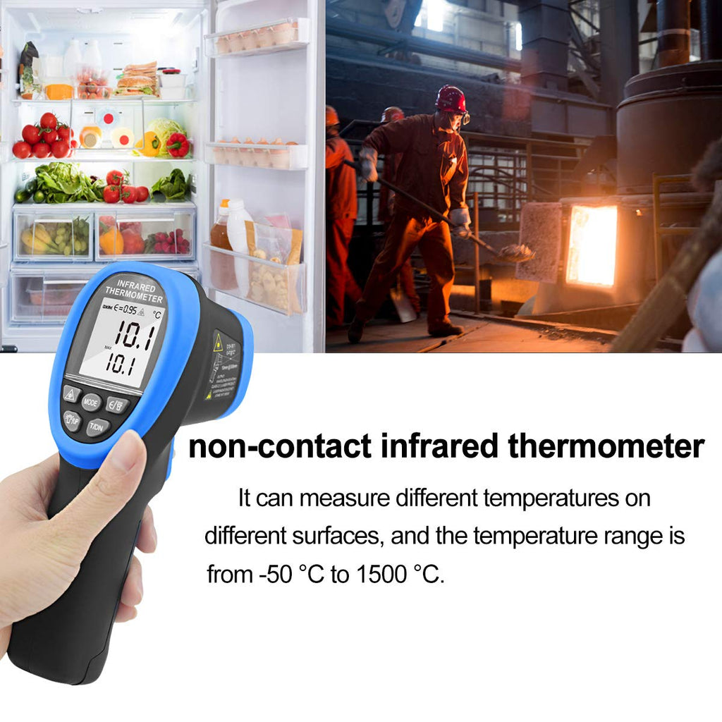 AOPUTTRIVER AP-2732 Pyrometer High Temp Thermometer Gun, Laser Thermometer Gun -58℉~2732℉(-50℃ ~ 1500℃), 30:1 IR Thermometer Gun, Non-Contact Thermometer for Pizza ovens, Kiln, Forge