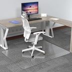 HOMEK Office Chair Mat for Low Pile Carpet, 48” x 36” Transparent Office Desk Chair Mat for Carpeted Floors, Studded Carpet Floors Protector Mat for Home & Offices
