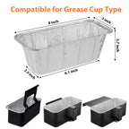 Whaleme 50-Pack Griddle Accessories for Blackstone - Grease Cup Liners Compatible with Blackstone 5017 Griddle, Aluminum Foil Drip Pan Disposable Grease Catcher Tray for 17, 22, 28, 36 Inch