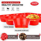 Walfos Muffin Pan Set - 12 Cups Regular Silicone Cupcake Pan, Non-stick and BPA Free, Great for Making Muffin Cakes, Tart, Fat Bombs - Dishwasher Safe, 2-Piece
