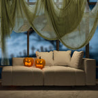 Whaline Halloween Olive Green Creepy Cloth 500 x 87 Inch Spooky Gauze Clothes Halloween Scary Decoration for Haunted Houses Party Supplies Indoor Outdoor