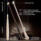 JOIONE Floating Candles with Wand, 20 Pack Halloween Flameless Candles Magic Hanging Taper Candles with 2 Wand Remotes, Battery Operated Candles for Halloween Christmas Birthday Party Decor Ivory
