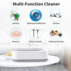 KUNPHY Ultrasonic Jewelry Cleaner, Jewelry Cleaner Machine 12oz 46KHz, Professional Sonic Cleaner with One-Touch Operation, Ultrasonic Cleaner for Rings, Glasses, Jewelry, Dentures White