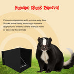 Rhino Excluders Prochute Excluder One Way Door for Removal of Skunks, Raccoons, Opossums, Groundhogs, Rabbits Black