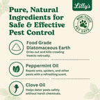 Diatomaceous Earth Food Grade with Peppermint Oil Crawling Insect Killer | Indoor Pest Control Powder for Bed Bug, Roach, Ant, Fleas | Lilly's naturals, 12 fl oz