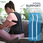 SICHEER Posture Corrector for Women and Men Back Brace Straightener Shoulder Upright Support Trainer for Body Correction and Neck Pain Relief, X-Large(waist 42-46 inch)
