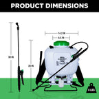 REALWORK 4-Gallon Backpack Sprayer with Padded Shoulder Strap for Pests & Weeds, Watering Garden, and Spraying Plants, in Translucent White