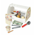 Melissa & Doug Wooden Scoop and Serve Ice Cream Counter (28 pcs) - Play Food and Accessories - Pretend Food Toys, Ice Cream Shop Toys For Kids Ages 3+