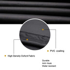 SHEECHUNG Round Gas Fire Pit/Table Cover-Heavy Duty 600D Polyester with PVC Coating Material,100% Weather Resistant and Waterproof, Fits 30",33",36 inch,35 inch, 34 inch Fire Pit/Bowl Cover,Black,36” Dia X 24”H