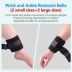 lefeke Patient Medical Restraints with Quick Release Buckles, Bed Restraints Belts for Wrists and Ankles, Limb Holder Movement Limited Ties for Hands or Legs(4 Pieces)