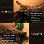 Large Reptile Hide Leopard Gecko Tank Accessories Driftwood for Aquarium Natural Hollow Log for Betta Fish Hideout Bearded Dragon or Ball Python Tank Accessories(13.8")