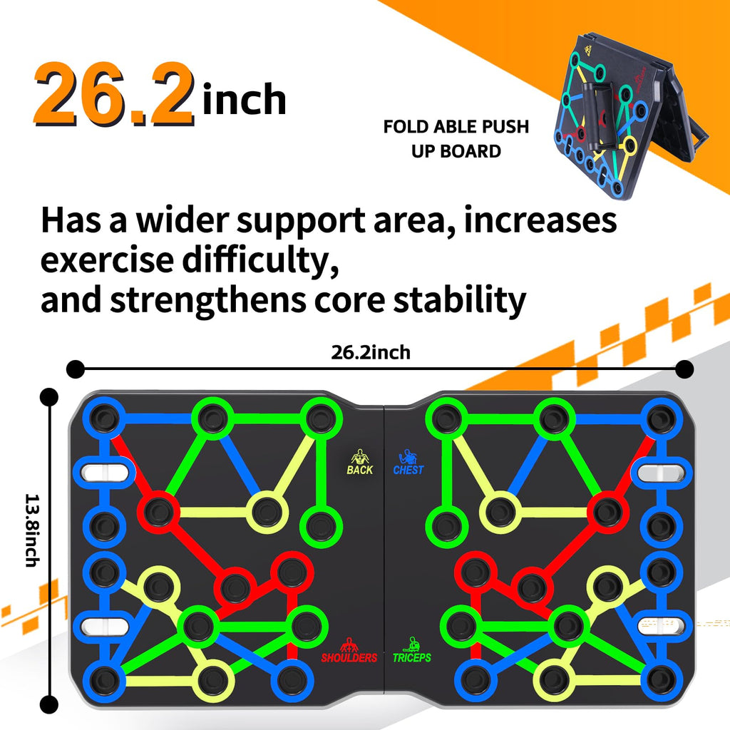 AERLANG Push Up Board –Large Push- Ups Portable Multi-Function Foldable Push Up Bar, Easy to Use Push up Handle Push Up Strength Training Push Up Stands Home Workout Equipment