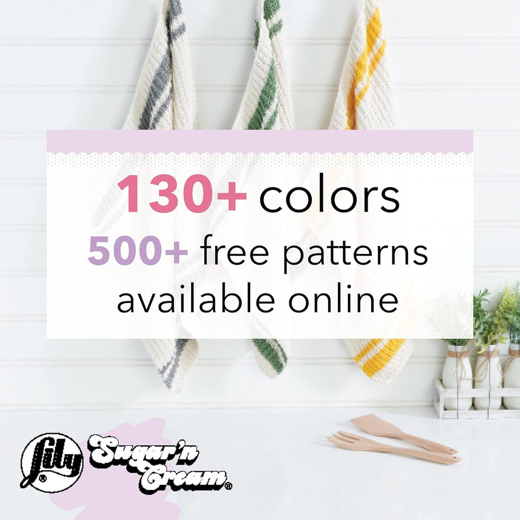 Lily Sugar N Cream Cones Key Lime Pie Yarn - 1 Pack of 14oz/400g - Cotton - #4 Medium - 706 Yards - Knitting/Crochet