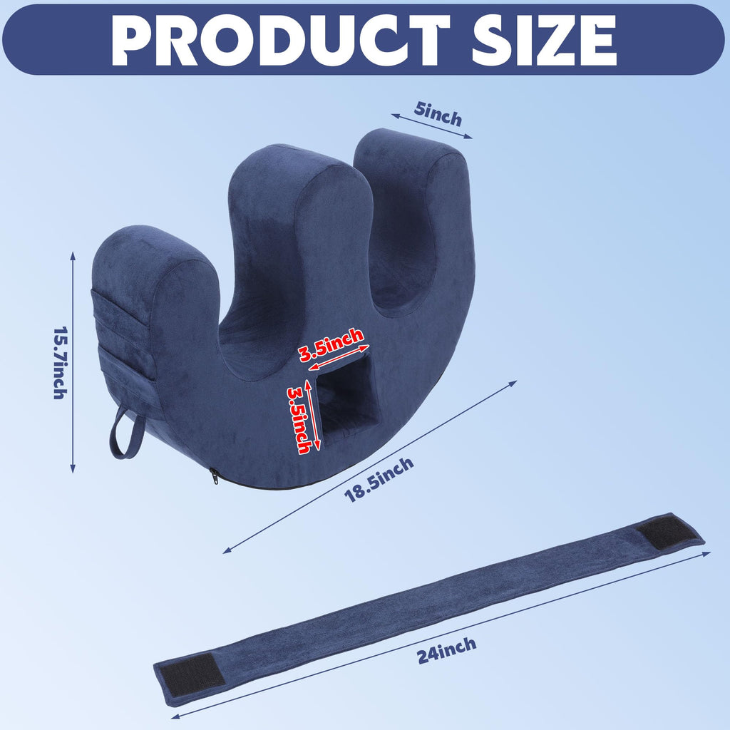 MABOZOO Patient Turning Device with Handle Hole, U-Shaped Velvet Turning Pillow Bedridden Nursing Pillow, Helping The Elderly Turn Over Pillow for The Elderly, Paralyzed, Disabled, Bedridden Patient