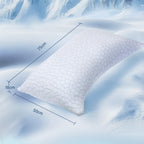 Side Sleeper Pillows for Adults, Cervical Pillow for Side Sleepers Neck and Shoulder Pain Relief, Cooling Crescent Neck Pillow with Adjustable Loft ,Shredded Memory Foam Pillows Queen Size Set of 2