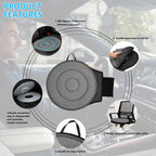 Autotechnx Soft 360 Rotating Seat Cushion for Car Non Slip Swivel Seat Cushion for Car for Elderly Support Gray Office Chair Comfortable Ergonomic Design Odorless Rotating Car Seat 360 for Pregnant