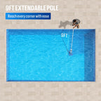 BIELMEIER Handheld Pool Vacuum with Telescopic Pole, Updated Swimming Pool Cleaner 19 GPM Powerful Suction, Cordless Pool Vacuum for Cleaning Above Ground Pools, Inground Pools, Spas, Hot Tubs