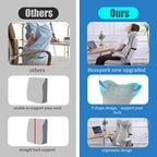 BALAPET Back Support Cushion for Office Chair,Memory Foam Lumbar Support Pillow,Ergonomic Office Chair Cushion for Long Sitting,Back and Butt Cushion for Office Chair with Adjustable Straps