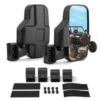 KEMIMOTO UTV Mirrors UTV Side Mirrors Fits 1.6 inch to 2 inch Roll Cage Compatible with Polaris RZR 900 1000 Can Am Kawasaki Teryx Mule Rhino YXZ Zforce Pioneer 1000/700, Shatter Proof Tempered Glass