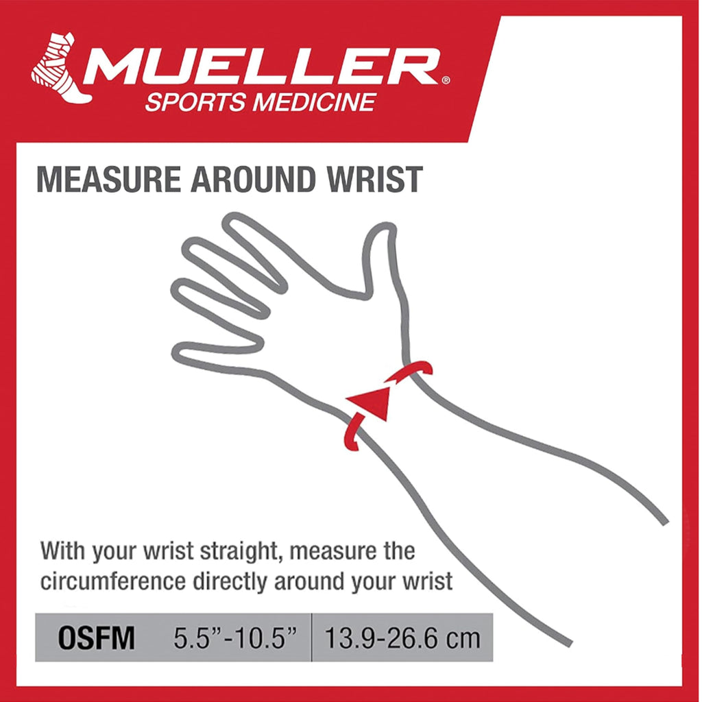 MUELLER Sports Medicine Adjust-to-Fit Thumb Stabilizer, Spica Spint, Thumb Pain Relief Brace for Men and Women, Ideal for De Quervain's Tenosynovitis, Arthritis, Sprains, Fits Right or Left, Black, One Size