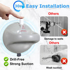 Safety Suction Shower Grab Bar, Shower Grab Bar with 418 Pounds Powerful Suction, Shower Handles for Seniors Support Suctions, Handicap Grab Bar for Bathroom, Bathtub, Toilet, Gray, 2 Pack