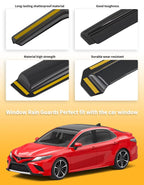 Saleago in-Channel Window Rain Guards Fit for Toyota Camry 2018 2019 2020 2021 2022 2023 2024 Extra Durable Window Visors Window Deflectors Vent Visors Vent Shades Car Accessories-4 pcs 2-Q14