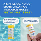 FROG @Ease Test Strips for Hot Tubs and Swim Spas - Test Strip with Out Indicator for FROG @Ease SmartChlor Cartridges, pH, Total Alkalinity and Total Hardness - 60 Test Strips