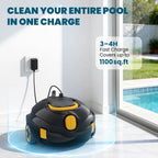 Y20 Cordless Robotic Pool Cleaner, Automatic Pool Vacuum for Above Ground & Inground Pool, 90 Min Runtime, Auto-Parking, Lightweight, Powerful Robot up to 1100 sq.ft