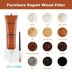 SEISSO Furniture Repair Kit, Wood Floor Repair Kit, Furniture Scratch Repair Wood Fillers, 12 Colors Touch Up for Wood Scratches, Stains, Floors, Laminate, Cabinet, Cherry, Tables, Carpenters