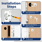 MaxxGeek Storefront Mortice Hook Door Lock, Commercial Door Locks Mortise Cylinder, Storefront Door Mortise Lock Hook Deadbolt(1-1/8" Backset)