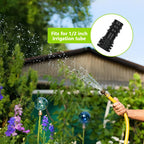 TTioDri 13 Pcs Drip Irrigation Fittings End Cap 1/2 Inch, In-Line Barbed Plug End Connector For 1/2 Inch Drip Tubing 13mm ID Drip Line End Parts For Garden Irrigation Systems