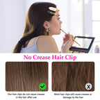 6 Pcs Creaseless Hair Clips No bend No Crease Hair Clip Makeup Clips for Women and Girls Flat Hair Clips for Hairstyling Salon Golden Handle