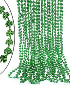 GIFTEXPRESS Green Shamrock Bead Necklaces - 72 Piece Party Favor Clover Beads for Men, Women & Kids - 33" Plastic Decoration Beaded Necklace - Bulk Pendant Accessories for St. Patricks Day, Mardi Gras & Christmas
