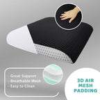 AEROiVi Large Seat Cushion, 2.7 Inch Thick Office Chair Cushion with 3D Mesh Padding, Wedge and Handle Design for Car Seat, Wheelchair, Bleacher, Easy to Clean