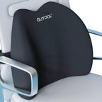 QUTOOL Lumbar Support Pillow for Office Chair, Memory Foam Low Back Support,Back Pain Relief, Ergonomic Large Back Cushion for Desk Chair,Gaming Chair,Adjustable Strap and Washable Cover