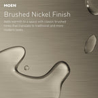 Moen Preston Collection Brushed Nickel 18-Inch Single Bathroom Towel Bar, DN8418BN