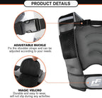 RitFit Weighted Vest 8 Lbs for Men & Women with Adjustable Straps and Reflective Strips, Body Weight Vest for Strength Training and Muscle Building, Neoprene Fabric (White Logo)