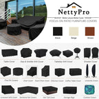 NettyPro Patio Cushion Storage Bags Water-Resistant Extra Large Bag for Outdoor Furniture Christmas Tree Storage Bag 9 Ft, 65 x 20 x 28 Inch, Black
