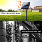 White 4-Pack 160FT 400 LED Solar String Lights, Solar Fairy Lights Outdoor Waterproof with 8 Modes, Solar Christmas Twinkle Lights for Christmas Decorations Tree Wedding Party Garden Patio(Cool White)