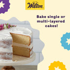 Wilton Aluminum 2-Piece Round Cake Pan Set, Durable Anodized Bakeware for Tiered & Layered Cakes, Even Heating, Rust-Resistant, Professional Cake Baking Pans, 9 x 2 in, Packaging May Vary