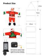 Toodour LED Christmas Light - 10ft Christmas Decorative Ladder Lights with Santa Claus, Christmas Decorations Lights for Indoor Outdoor, Window, Garden, Home, Wall, Xmas Tree Decor - Red & Green