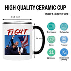 Trump Shot At Mug, Trump Fight Mug, Trump 2024 Mug, Trump Survived Shot Mug, Trump for President Mug 11 Ounce