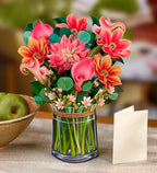 Freshcut Paper Pop Up Cards, Paper Flower Bouquet 3D Popup Greeting Cards with Note Card & Envelope, Birthday Card, Anniversary Card, Get Well Gifts for Women, 12" Everyday Appreciation 3pk