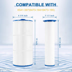 6541-397 Pool Spa Filter Compatible with 2009-2023 Sundance 880 Spa Filter (Outer 6473-165 and Inner 6473-164), Replacement for Sundance 880 Filter, Optima/Maxxus/Cameo/Aspen/Marin 880 Spa Filter